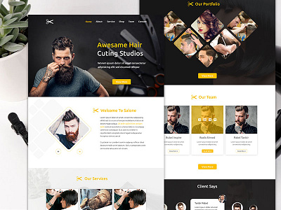 Salon website Landing Page Design For Client