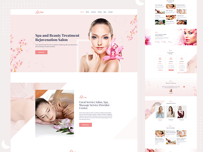 Health & Beauty Website Landing Page Design For Client animation app design branding design icon illustration vector web web design website