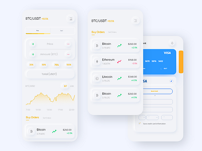 Crypto Currency app design