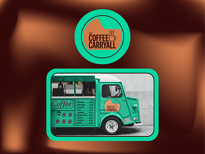 coffee carryall branding design flat icon illustration logo vector