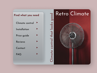 Retro Climate Control homepage landingpage uixux ux uxdesign uxui web webdesign website website design