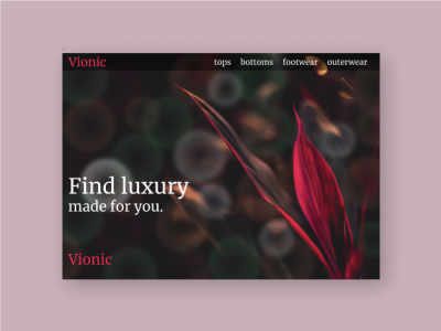Vionic design ui ux web website