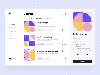 Learning platform - Web app concept dashboard ponee ui design web application