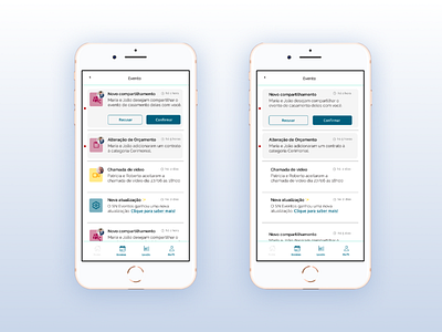 SN Eventos app - notificações app notification ui ux