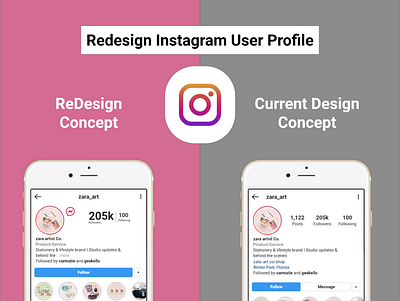 Redesign Instagram - User Profile design instagram mobile mobile app mobile app design mobile design redesign redesign concept ui ui ux ui design uiux user profile ux