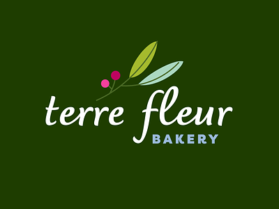 Terre Fleur Bakery logo bakery branding flowers identity illustration logo