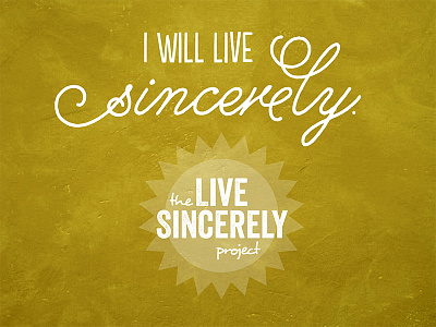 Sincerely livesincerely typography