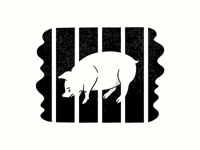 Pig animal agriculture black and white illustration pig vegan veganism