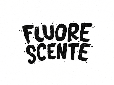 Fluorescente lettering logo logo design