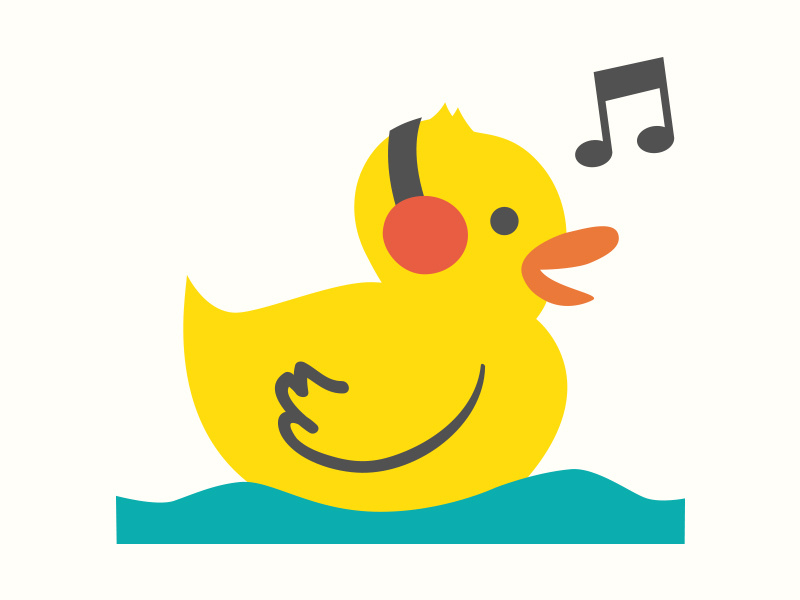 Rubber duck singing by fluore_scente on Dribbble