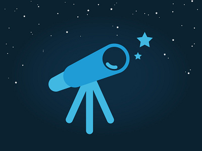 Telescope blue finance financial logo vector webapp