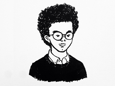 Curly Kid curly illustration ink kid portrait toroymoi