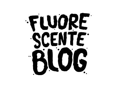 Fluorescente Blog black and white blog drawing identity lettering logo