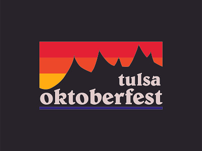 Oktoberfest Sunset apparel beer branding branding design design illustration oklahoma parody tulsa vector