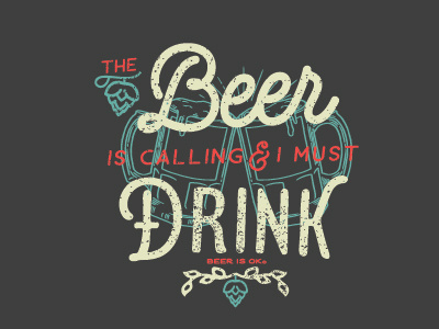 Beer Is Calling Sticker