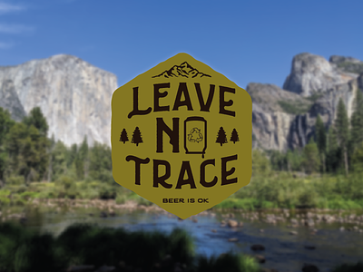 Leave No Trace apparel beer brand branding craft beer design drink illustration logo nature recycle wilderness