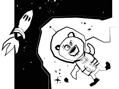 Space bear illustration