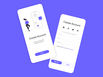 Registartion screen branding dailyui design figma minimal ui ux