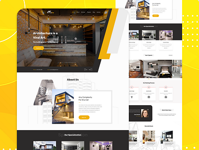 Residential project web page architecture architecture design architecture website art design icon illustration landing page landing page design logo project residence ui ux web website