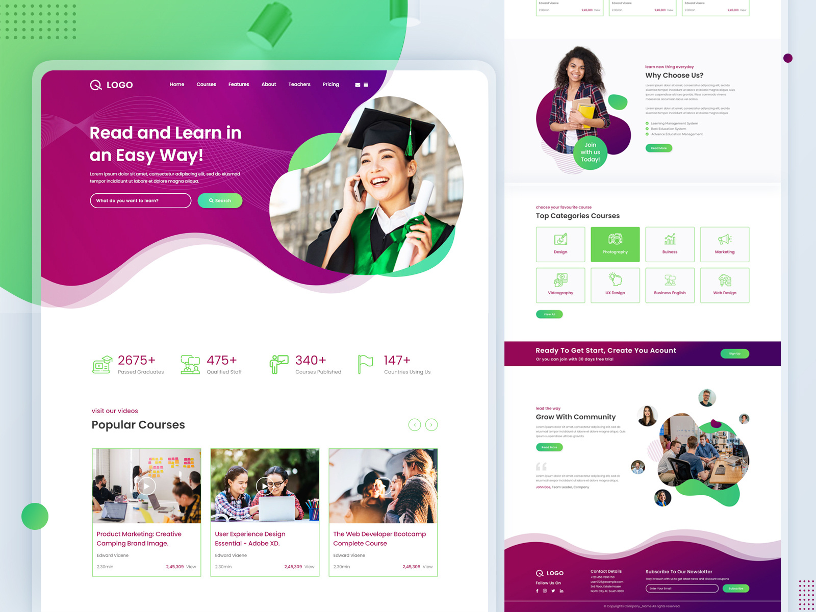 Dribbble - Education Landing Page UX UI Design.jpg by Decoswift 🏆