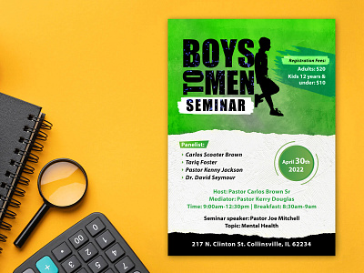 Seminar Flyer Design (Minimal Design) brand identity branding business flyer colorful design flyer flyer design graphic design green minimal seminar