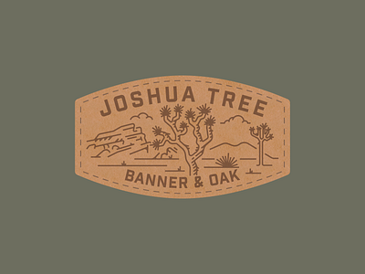 Joshua Tree Banner & Oak Patch leather national park