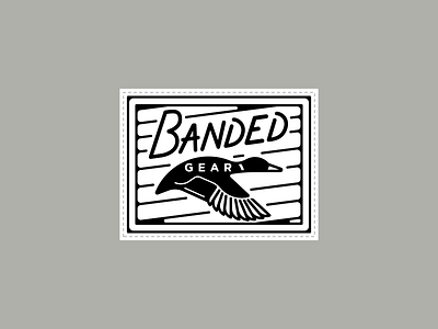 Banded Duck Label illustration outdoor simple