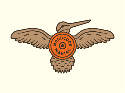 Woodcock Maniac bird hunting illustration logo outdoor upland