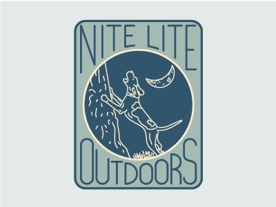 Nite Lite Dog dog hunting illustration single line