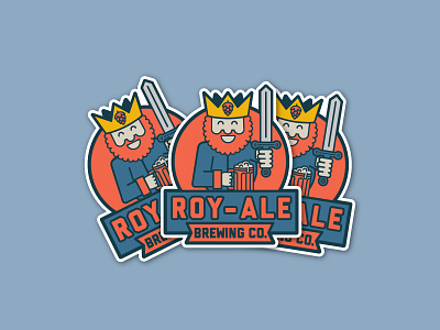 ROY-ALE Stickers! beer illustration king sticker mule