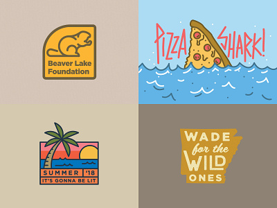 2018 arkansas fish fishing logo outdoor pizza summer
