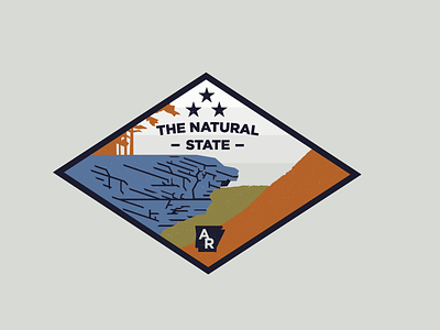 Hawksbill Crag Badge arkansas badge illustration natural outdoor
