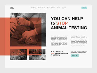 Fight Cruelty Info page pt.1 concept design concept figma figmadesign kyiv ui uidesign ukraine web web layout web page webdesign website