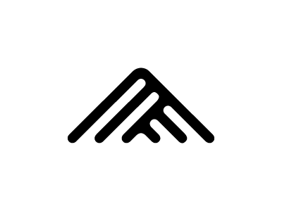 Mountain clean identity line logo minimal mountain simple