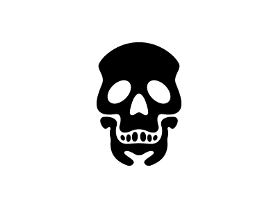 Skull logo logomark mark simple skull