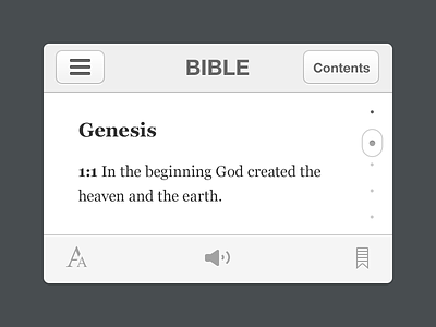 Dribbble bible book clean ebook ios read reader simple ui