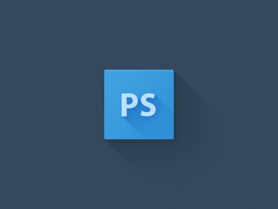 Something less flat blue flat fun icon photoshop shadow