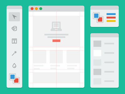 Flat Photoshop UI