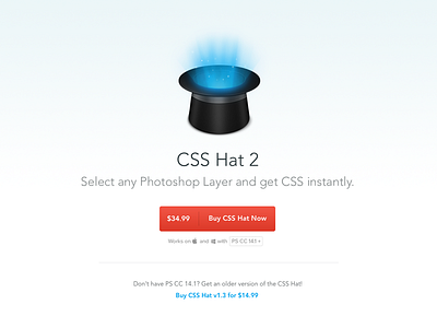 CSS Hat 2 code coding css developers hat photoshop plugin tool update
