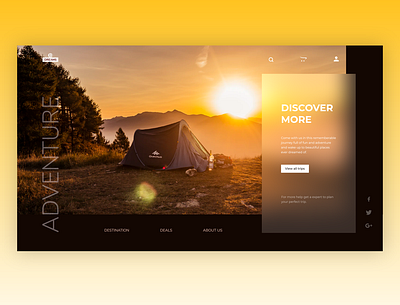 DREAMS Travels adobexd design designer discover explore flat design travel ux webdesign webpage