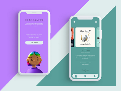 Mobile App UI Design | The Book Reviewer