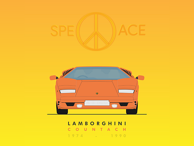 Car Illustration 05 | Lamborghini Countach