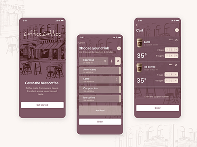 Coffee shops App app design mobile app mobile app design ui ux