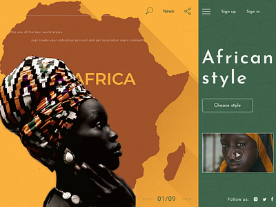 Landing page African headscarves africa african african woman design landing page style