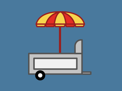 Hotdog Cart Illustration