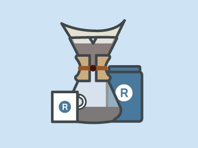 Radius Coffee austin chemex coffee design illustration texas