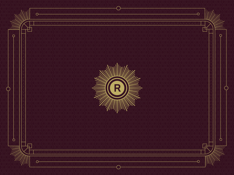 Art Deco R Animation by Courtney Cox for Radius on Dribbble