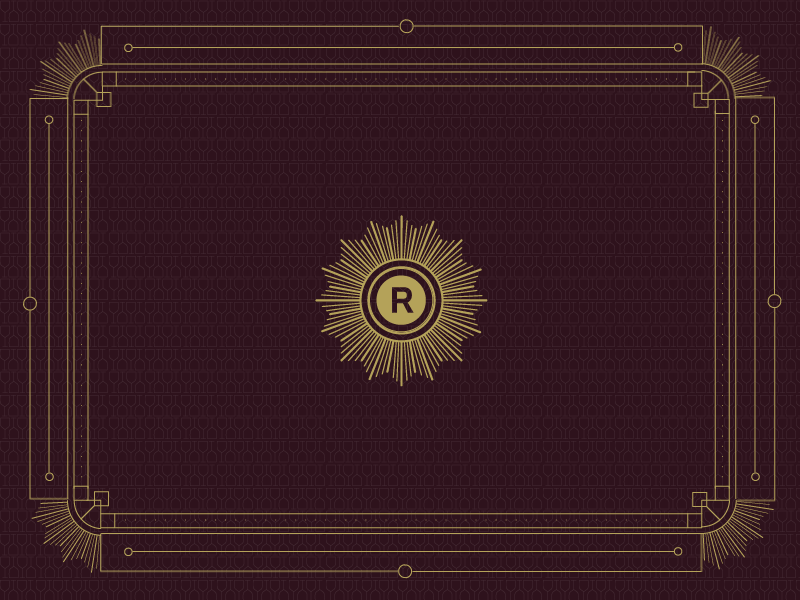 Art Deco R Animation by Courtney Cox for Radius on Dribbble