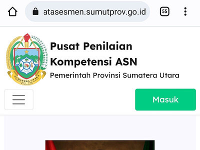 Pusat Asesmen Prov Sumut landing page ui ux web web app website