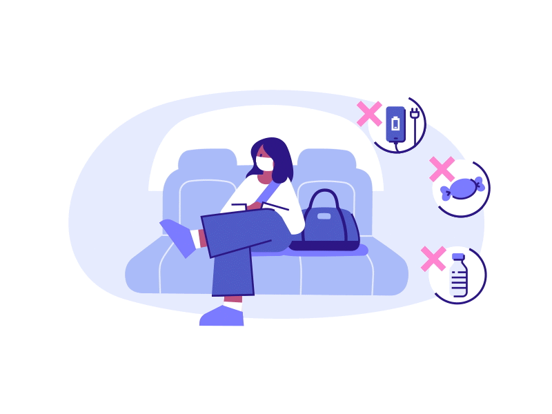 Lyft: Backseat safety tip 2d animation after effects animated gif animation car character animation illustration luggage lyft mask mograph self driving car smartphone tech